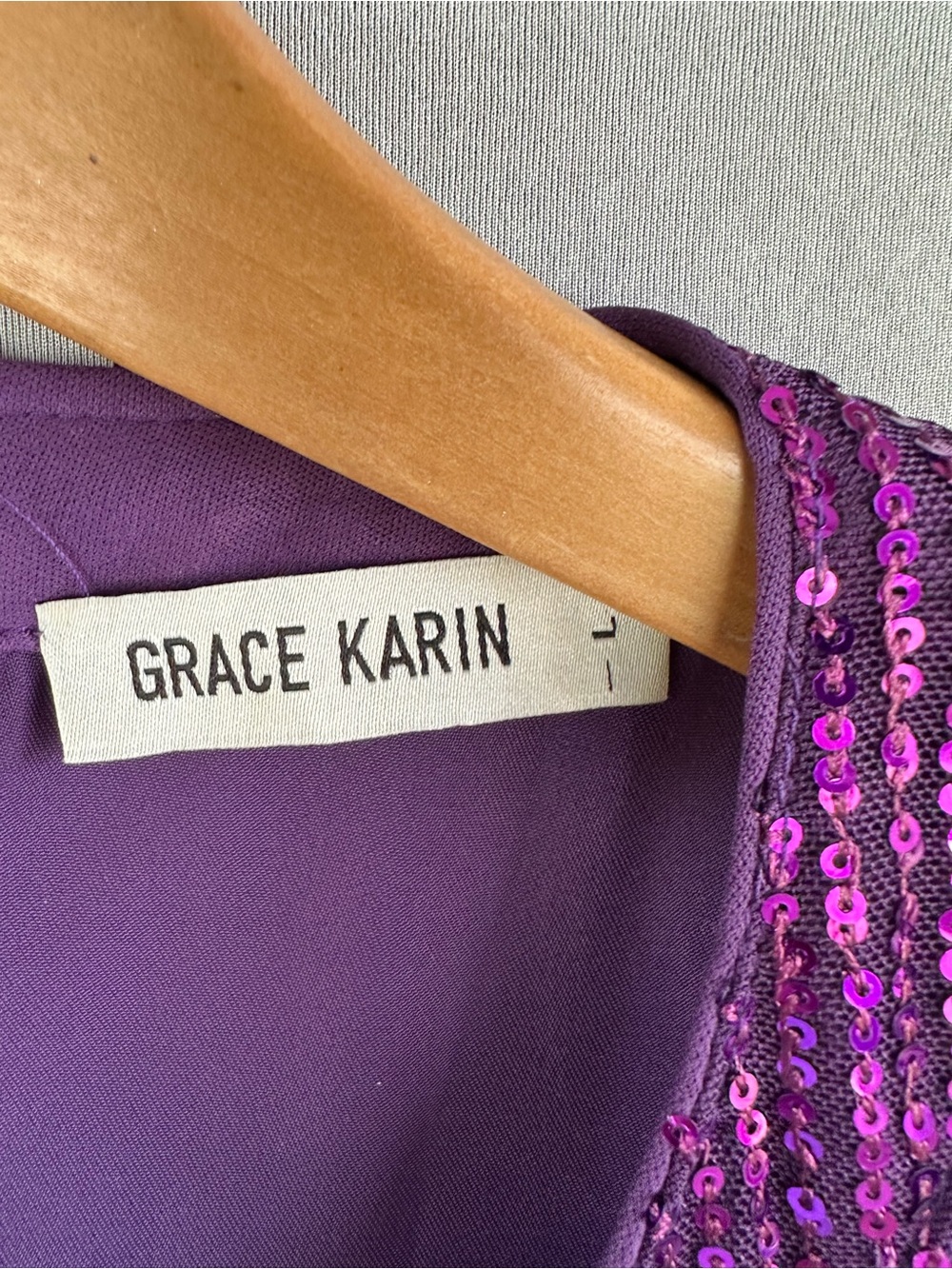 🎉5 for $45🎉 Grace Karin sequin top blouse shirt size L - Picture 4 of 8